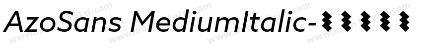 AzoSans MediumItalic字体转换